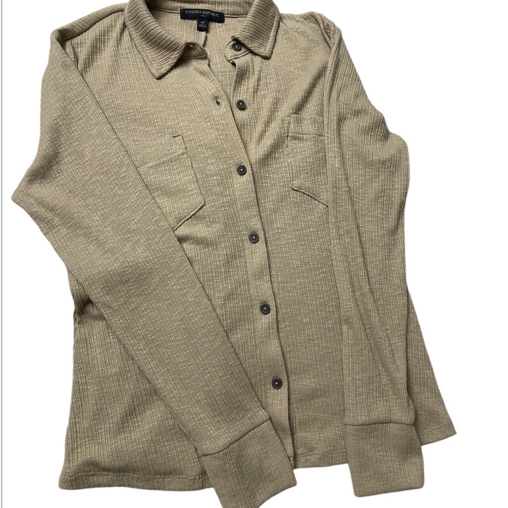 Tan Button-Up Shirt